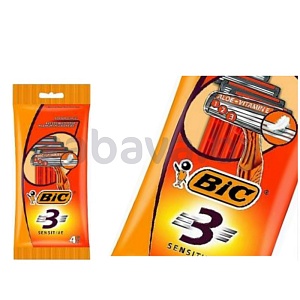Станок для бритья Bic3 Sensetive, 4 шт.