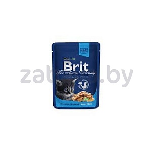 Влажный корм Brit Premium Cat Pouches Chicken Chunks for Kitten, 100 г