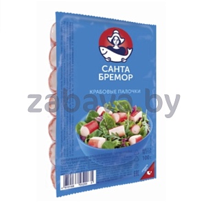 Крабовые палочки «Санта Бремор», зам., 100 г