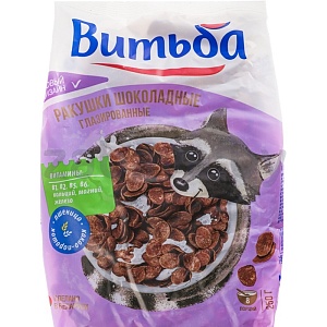 Сухой завтрак «Витьба», ракушки шоколадные, глазир., 400 г