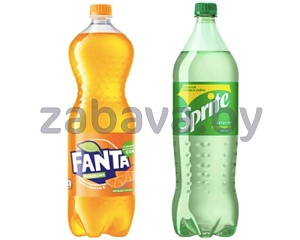 Напиток Sprite или Fanta, апельсин, 2 л