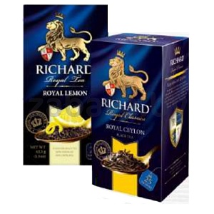 Чай Richard, черный, Royal Ceylon/Royal Lemon, 25 пакетиков