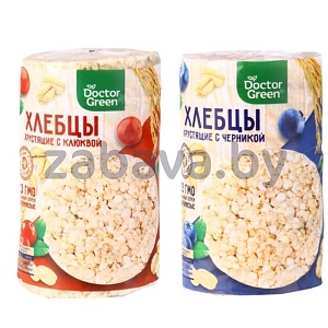 Хлебцы хрустящие Doctor Green, клюква/черника, 80 г