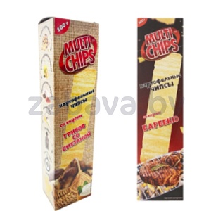 Чипсы Multi Chips, грибы-сметана или барбекю, 100 г