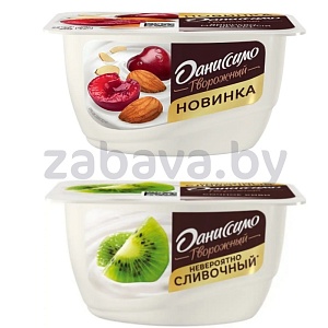 Продукт творожн. «Даниссимо», вишня-миндаль или фист. морож., 130 г