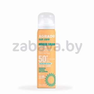 Мусс для лица солнезащит. Agrado Facial Sunscreen SPF50+, 75 мл