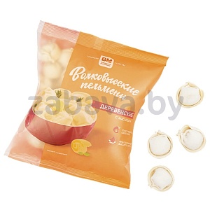 Пельмени «Деревенские с маслицем», «Волковысский» МК, 430 г