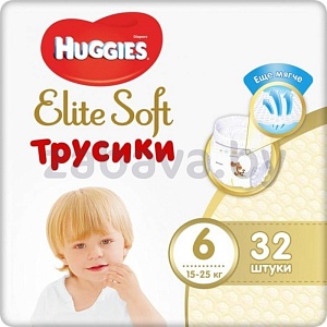 Подгузники-трусики Huggies Elite Soft, 6/32 шт.
