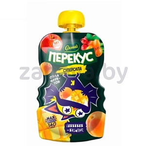 Пюре «Сочный перекус», из яблок, манго, абрикосов, шиповника, 140 г