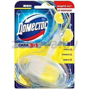 Блок гигиенический для унитаза Domestos, лимон, 40 г