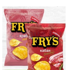 Чипсы картофельные Fry's, 70 г, свирепый кабан или краб