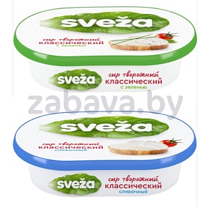 Сыр творожный Sveza, 60%, зелень/сливочный, 150 г