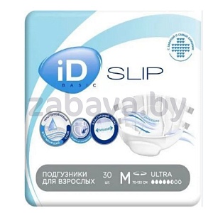Подгузники медицинские Id Slip, д/взросл., 30 шт., размер M