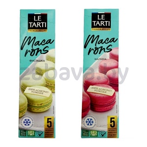 Пирожные Le Tarti Macarons, миндальн., малина/фисташка, 12 шт.,