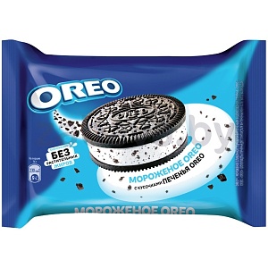 Мороженое Oreo, с кусочками печенья, РФ, 76 г
