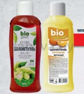 Шампунь Bio Naturell, «Пиво и хмель» или «Яичный», 1 л