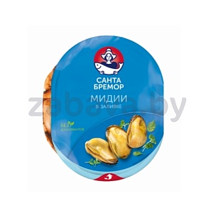 Мясо мидии чилийской в заливке «Санта Бремор», 180 г