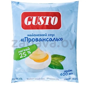 Соус Gusto майонезный, провансаль легкий, 25%, 400 мл