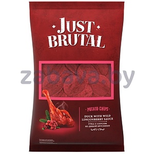 Чипсы Just Brutal, утка с соусом из дикой брусники, 85 г