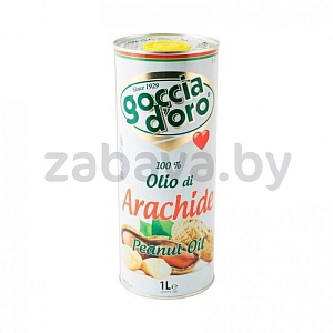 Масло арахисовое Goccia D’oro, рафинированное, 1 л