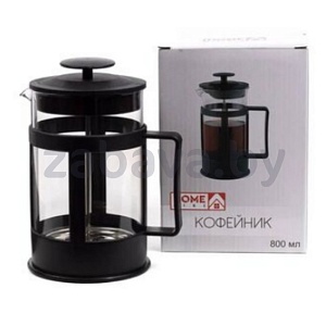 Кофейник с прессом Home Line, стекло/металл, 800 мл