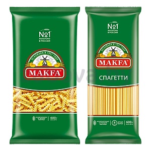 Макароны Makfa, спираль или спагетти, 600 г