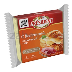 Сыр плавленый President, 40%, РФ, 150 г, в ассорт.