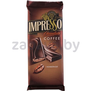 Шоколад горький «Спартак» Impresso, 200 г, с кофейной начинкой