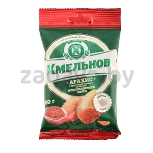 Арахис «Хмельнов», в хрустящей корочке, 60 г, в ассорт.