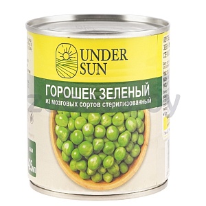Горошек зеленый Under sun, 400 г