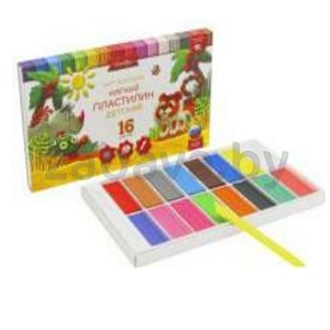 Пластилин детский повышенной мягкости, 16 цв., РФ