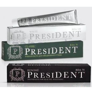 Паста зубная President, 75 г, в ассорт.