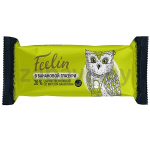 Сырок творожный Feelin в банановой глазури, 20%, 40 г