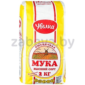 Мука «Увелка», пшеничная, высший сорт, РФ, 2 кг