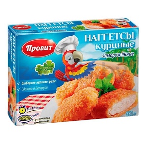 Наггетсы куриные с филе «Провит», замороженные, 300 г