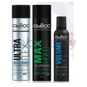 Лак/мусс для волос «Сьёсс», 400/250 мл