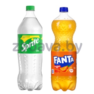 Напиток Sprite или Fanta апельсин, 1,5 л