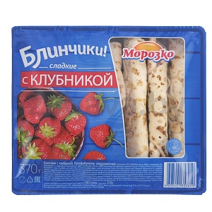 Блинчики «Морозко», с клубникой, 370 г