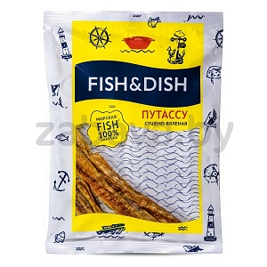 Рыбная соломка путассу Fish&Dish, сушено-вялен., 40 г