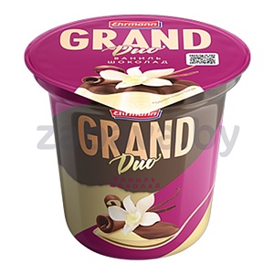Пудинг Ehrmann, Grand Duo, шоколад-ваниль, 1,8%, РФ, 230 г