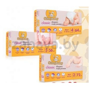 Подгузники-трусики Sunny Bunny, в ассорт.