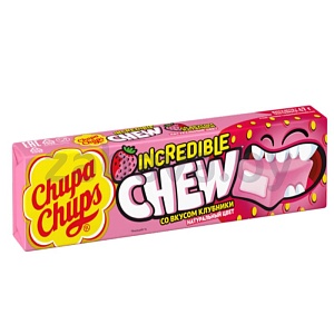 Конфеты жевательные Chupa Chups, клубника, 47 г