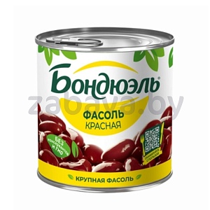 Фасоль «Бондюэль», классическая красная в заливке, 400 г