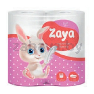 Бумага туалетная Zaya, 2 сл., 4 рул.