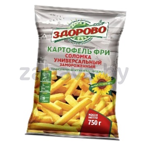 Картофель фри «Живи здорово», соломка, зам., 750 г