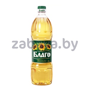 Масло подсолнечное «Благо», раф., 1 л