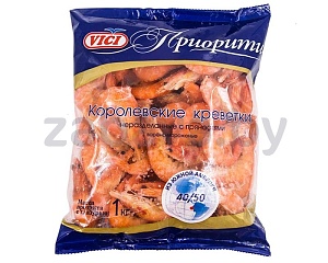 Креветки Vici «Королевские», 40/50, варено-замороженные, 1 кг