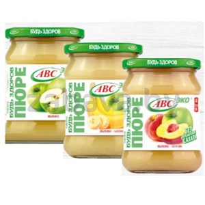 Пюре ABC «Будь здоров», 450 г, в ассорт.