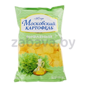Чипсы рифл. «Московский картофель», душист. укроп, 120 г