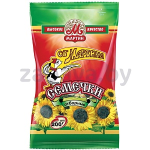 Семечки подсолн. «От Мартина» «Премиум», отборн., жар., 200 г